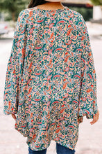 Load image into Gallery viewer, Paisley Floral Print Open Front Flowy Kimono
