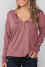 Load image into Gallery viewer, Button Long Sleeve Knit Top
