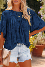 Load image into Gallery viewer, Textured Ruffled Half Sleeve Babydoll Top
