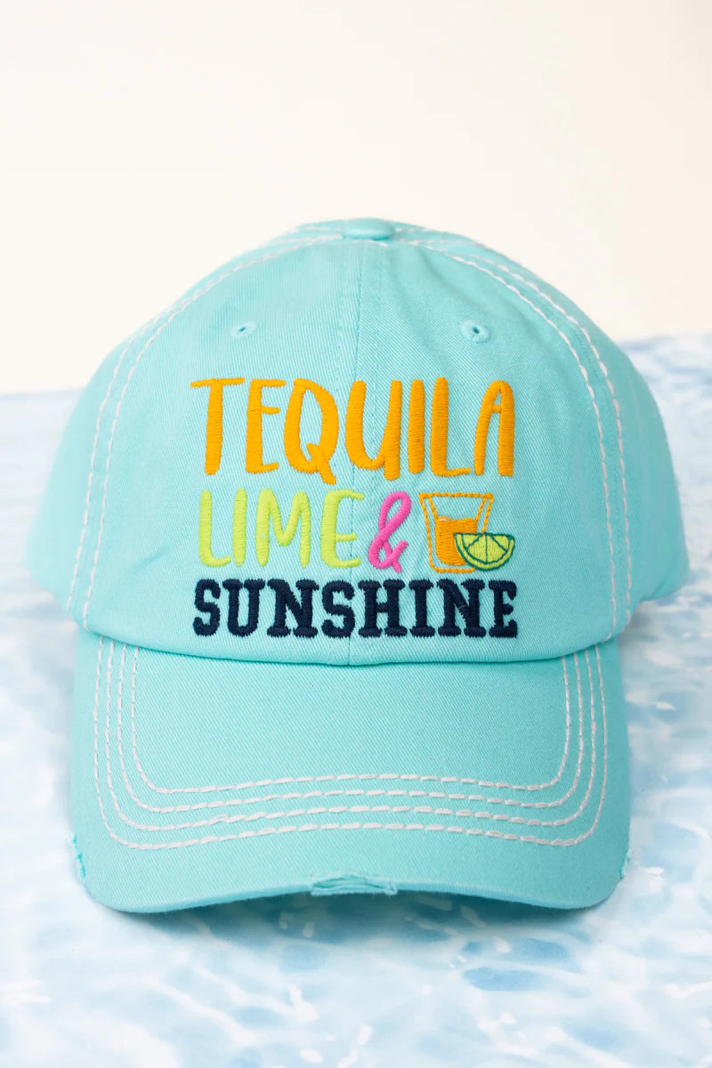 DISTRESSED 'TEQUILA LIME & SUNSHINE' CAP