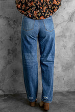 Load image into Gallery viewer, High Waist Distressed Straight Leg Jeans
