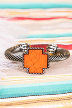 Load image into Gallery viewer, CROSS CABLE CUFF SILVERTONE BRACELET
