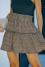 Load image into Gallery viewer, Leopard Print Elastic Waist Skirt
