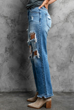 Load image into Gallery viewer, Distressed Hollow-out Boyfriend Jeans
