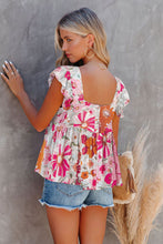 Load image into Gallery viewer, Flutter Sleeve Floral Print Flowy Tank Top
