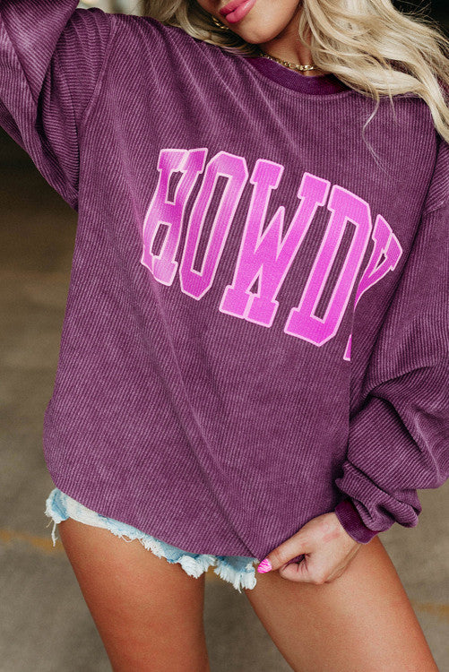 Howdy Ribbed Sweatshirt