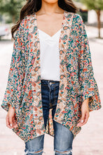Load image into Gallery viewer, Paisley Floral Print Open Front Flowy Kimono
