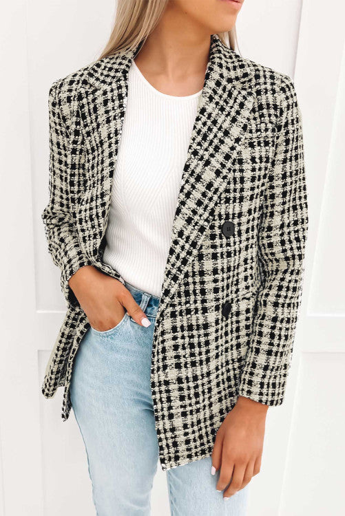 Black White Tweed Blazer