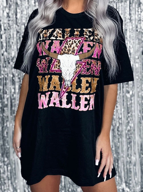 WALLEN Cowskull Graphic Oversized Tee