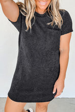 Load image into Gallery viewer, Ribbed Knit T-shirt Shift Dress
