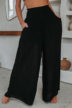 Load image into Gallery viewer, Frill Smocked High Waist Flowy Wide Leg Pants
