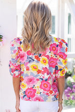 Load image into Gallery viewer, Puff Sleeve Floral Blouse
