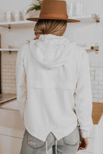 Load image into Gallery viewer, Button Collar Drawstring Hoodie
