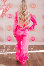 Load image into Gallery viewer, Leopard Satin Long Sleeve Pajamas Set
