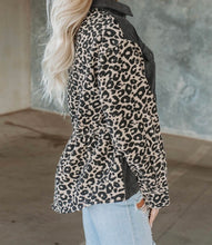 Load image into Gallery viewer, Leopard Colorblock Corduroy Shacket
