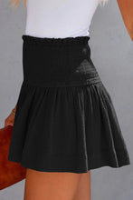 Load image into Gallery viewer, Black Smocked High Waist Ruffle Shorts
