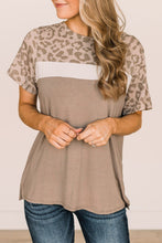 Load image into Gallery viewer, Leopard Color Block T-Shirt

