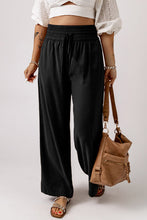 Load image into Gallery viewer, Drawstring Elastic Waist Casual Wide Leg Pants
