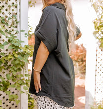 Load image into Gallery viewer, Plus Size Crinkle Textured Short Sleeve Shirt
