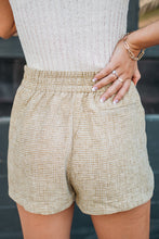 Load image into Gallery viewer, Tweed look Wide Elastic Band High Waist Shorts
