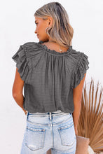 Load image into Gallery viewer, Tiered Ruffled V Neck Top
