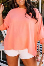 Load image into Gallery viewer, Plus Size Shirred Cuff Shift Loose Top
