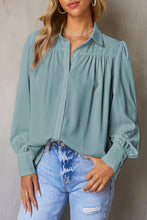 Load image into Gallery viewer, Solid Button-up Loose Long Sleeve Shirt
