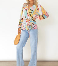 Load image into Gallery viewer, Multicolor Crinkle Long Sleeve Shirt
