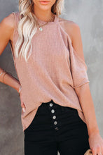 Load image into Gallery viewer, Ribbed Cold Shoulder Knit Top
